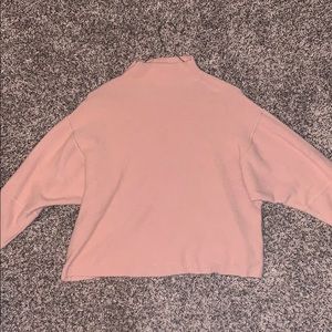 Pink mock neck sweater